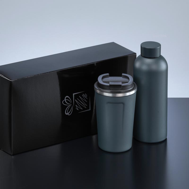 Darilni set Nordic: termo steklenica 500 ml in termo skodelica 350 ml