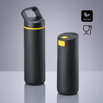 Darilni set Expedition: Termo skodelica 450 ml & jeklena steklenica 650 ml