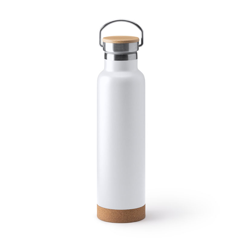 Eko termo steklenica Vader iz recikliranega jekla s plutovinastim dnom (650 ml)