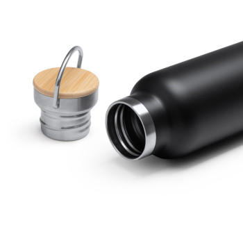 Eko termo steklenica Vader iz recikliranega jekla s plutovinastim dnom (650 ml)
